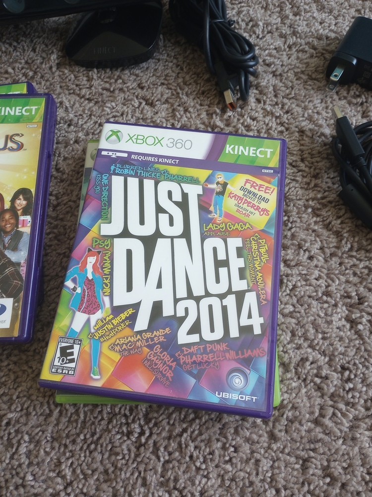 Microsoft Xbox 360 Kinect Sensor Bar With 4 Games (Tested Working)