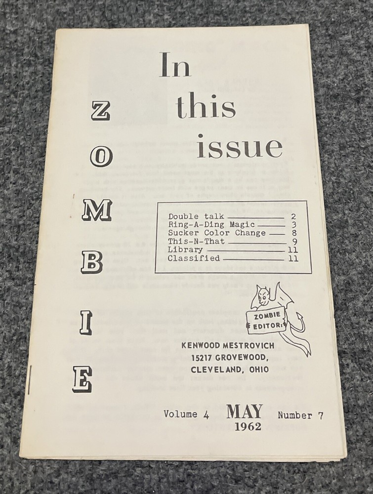 Zombie May 1962 Magic Booklet