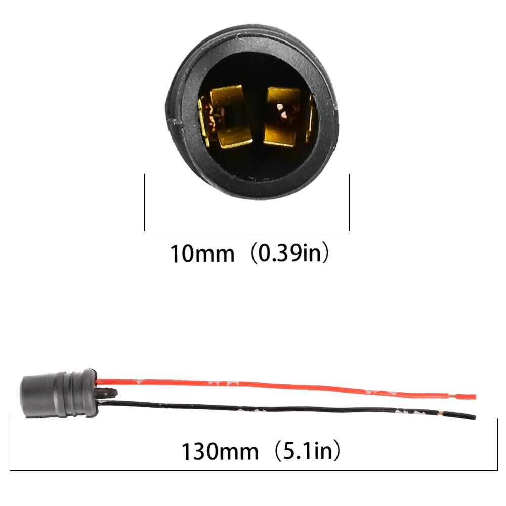 Universal Pigtail Wiring Female Socket W5W Harness Front Side Marker Light Bulb