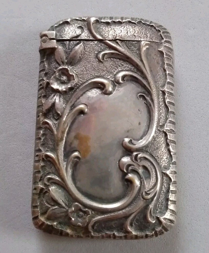 Tobbacciana case circa 18th-19th century silver striker. match holder