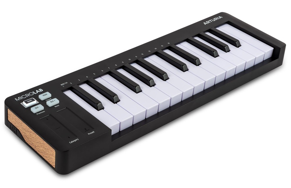 Arturia MICROLAB MK3 Black 25-Key MIDI USB Keyboard Controller+Backpack