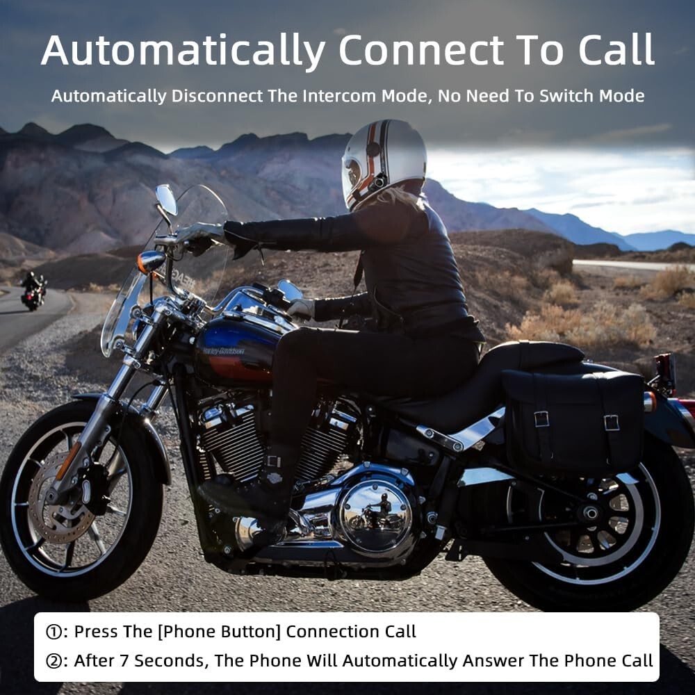 Motorcycle Bluetooth Headset T2 Helmet Intercom Wireless Waterproof Communicator