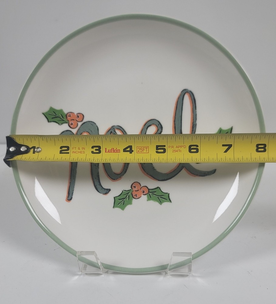 Little Studio Stoneware Plate ~ Noel ~ 8" Round