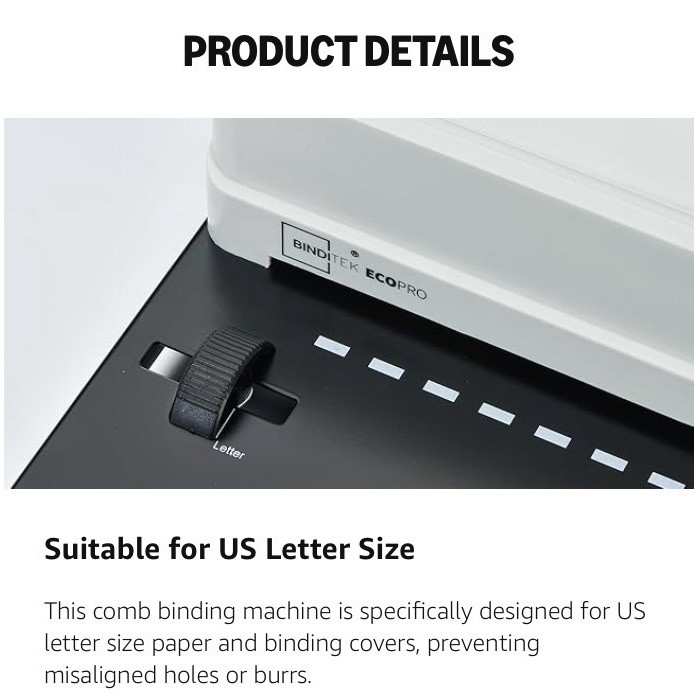 NEW Amazon Binding Machine 350 Sheets Comb Binder Adjustable + 700 Combs Bundle
