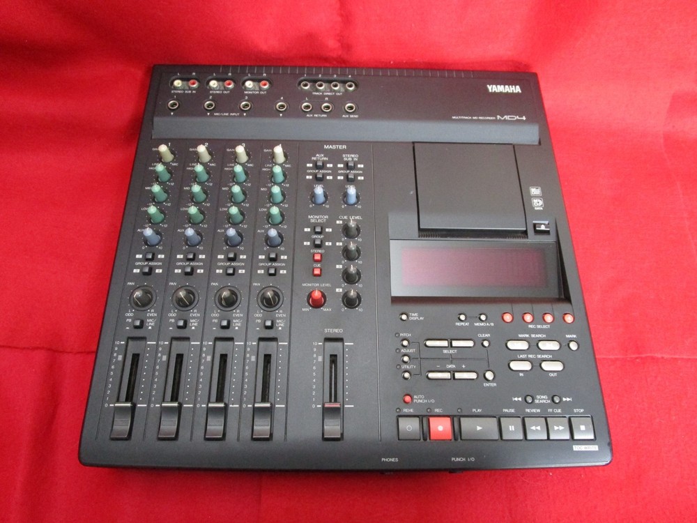 YAMAHA MD4 Mini disc Digital Multi-Track Recorder MTR TESTED w/cable #2