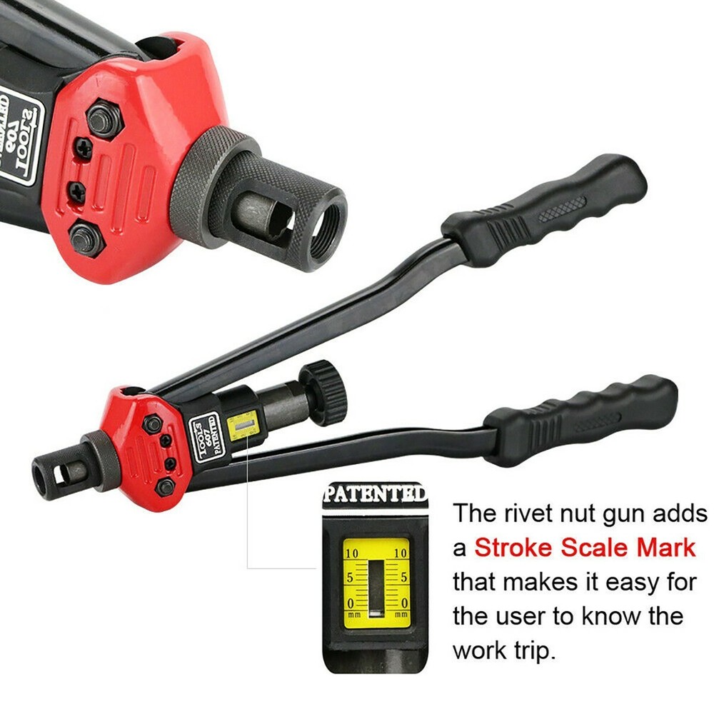 16"Rivet Nut Gun Kit Rivnut Tool Nut Setter Thread Setting Nutsert Tool 1010 Nut