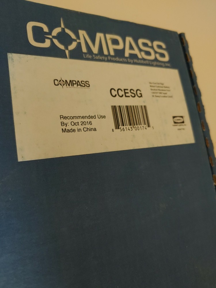 Hubbell Lighting CCESG Thin Die-Cast Led Exit Sign Compass