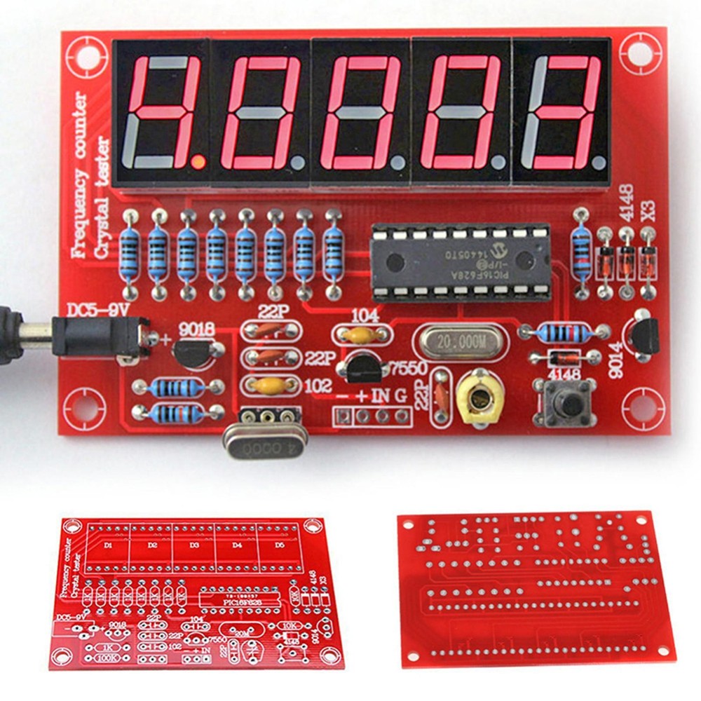 Auto Range Conversion 1Hz-50MHz Crystal Oscillator Frequency Counter Tester Tool