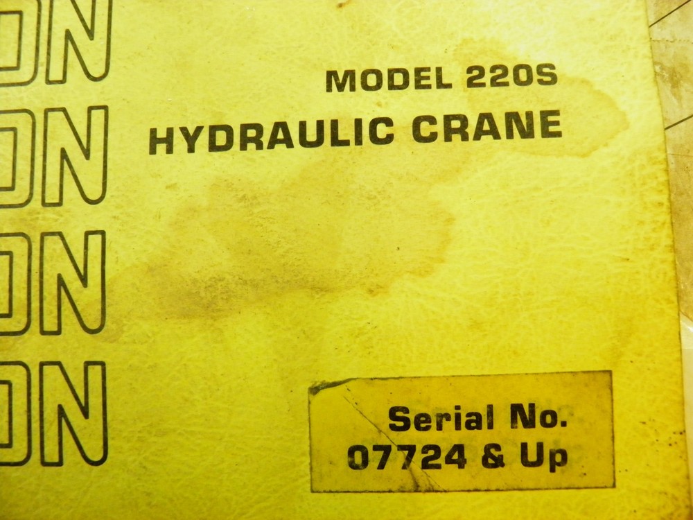 GALION 220S OPERATORS MANUAL 7725-UP 5802