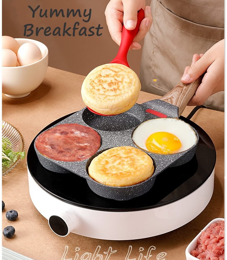 4-Cup Egg Pan Nonstick, and Granite Egg Frying Pan, Versatile Breakfast Skill...
