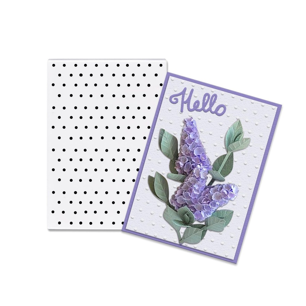 Mini Dots Background Embossing Folder, Plastic Textured Impressions Regular P...