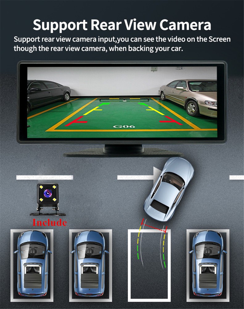 Radio Stereo HD LCD Display Touch Screen Multimedia Player With Reverse Camera