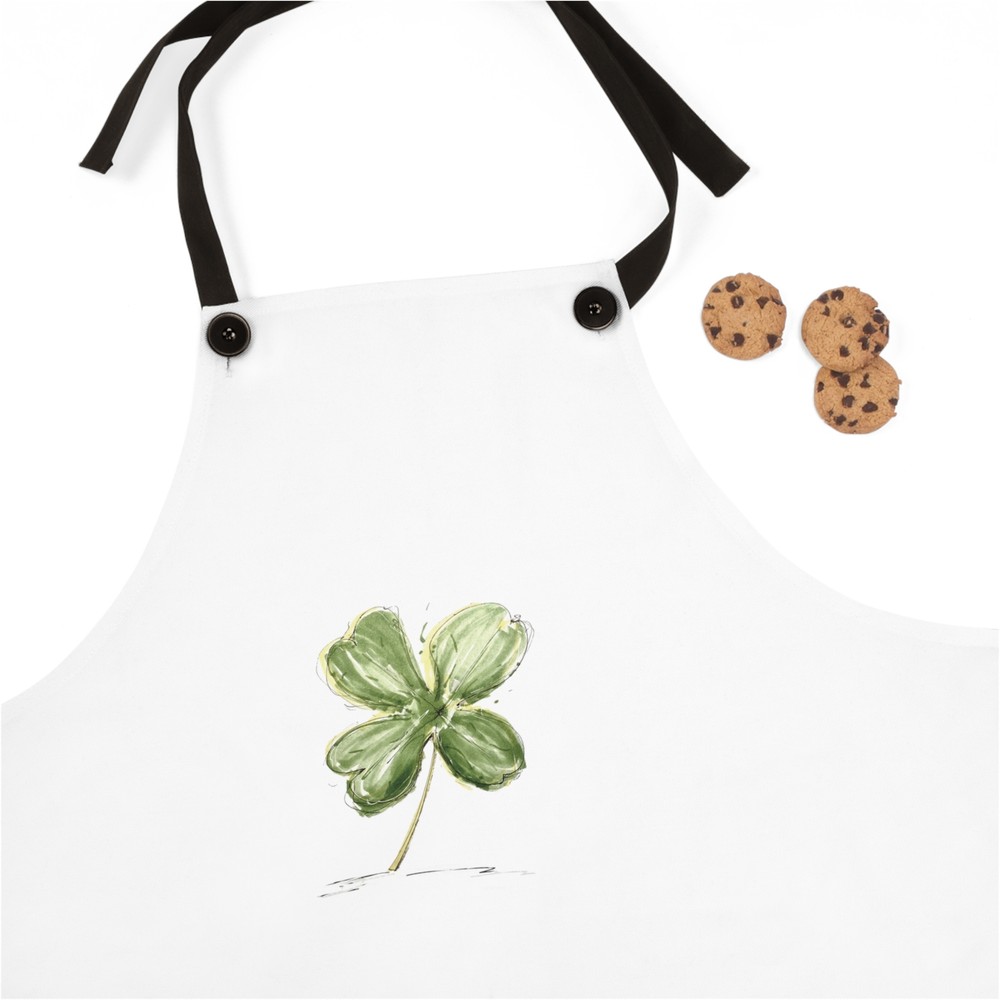 Apron (AOP) Four Leaf Clover/Sprout/Leaf