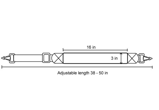 Golf Bag Strap Replacement, Thick Padded, One Point Length Adjustable.
