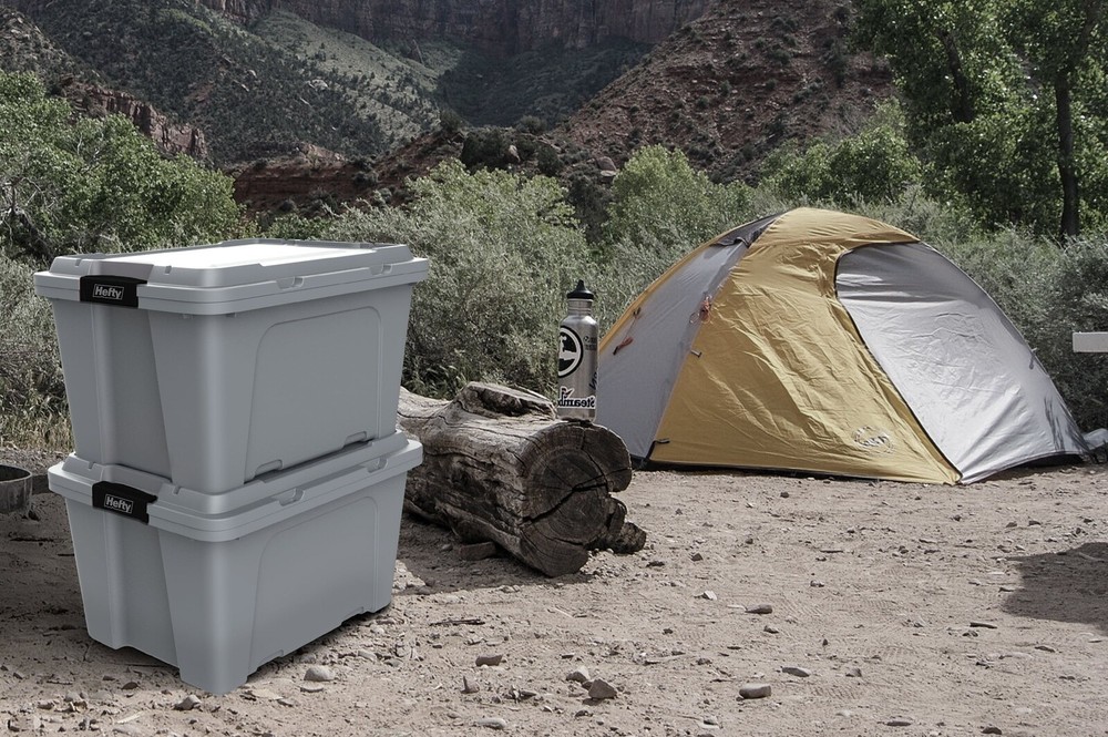 12 gal Max Pro Plastic Utility Storage Tote Stackable Container Organizer 6 Pack