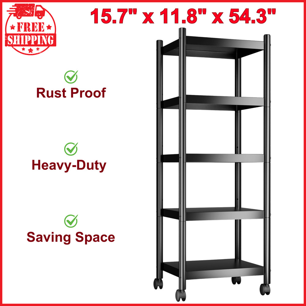VETALLO Metal Shelves 5 Tier Shelving Units, Estantes para Cocina, Storage Rack