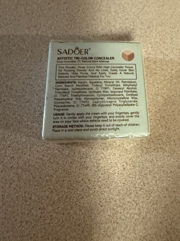 sadoer concealer makeup 3 color palette
