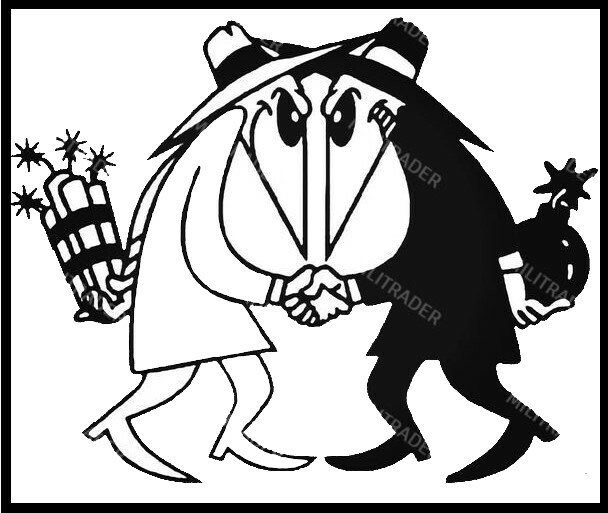 Spy vs Spy (Rectangle) 2" Decal Sticker