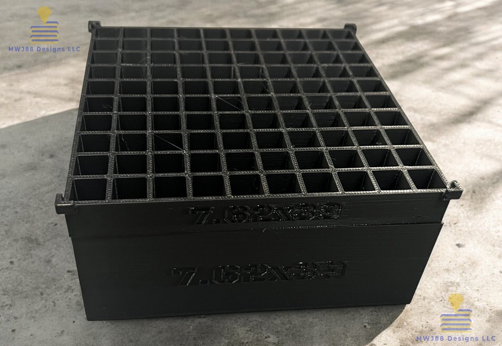 7.62x39mm Stackable Ammo Storage Box Tray - 100rd Round - Multiple Colors!