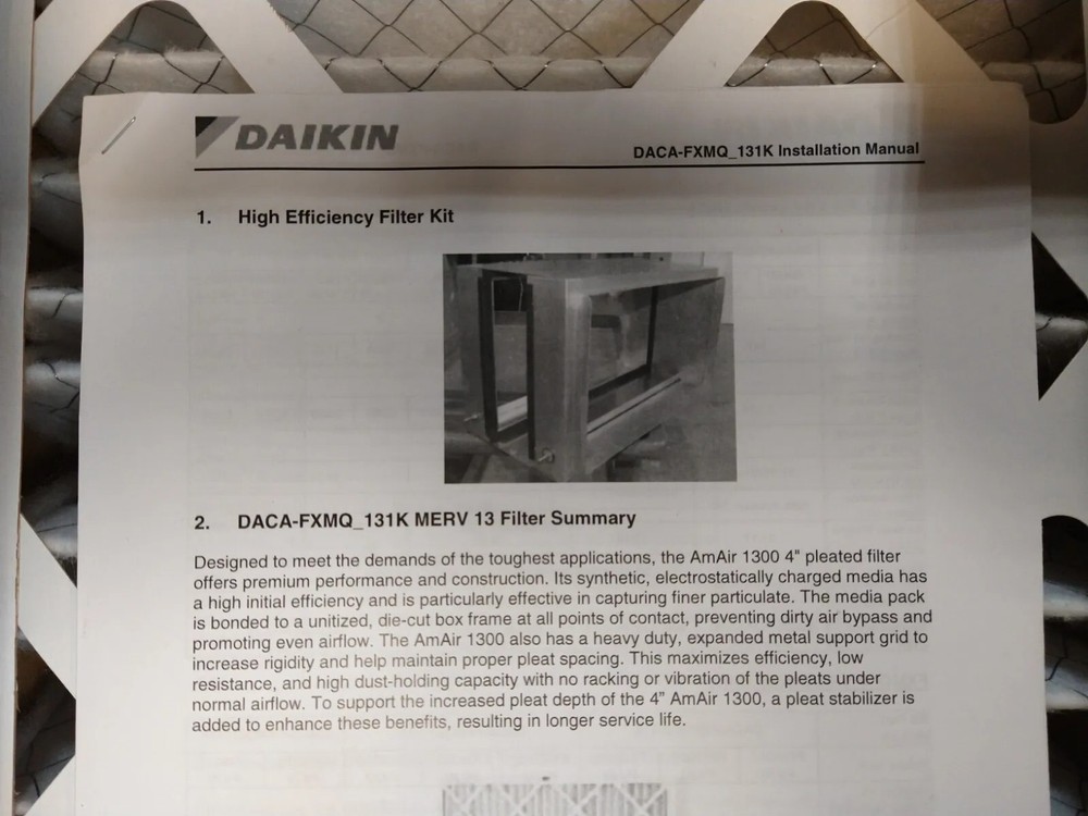 Daikin -fxmq12131k A/C filter cabinet
