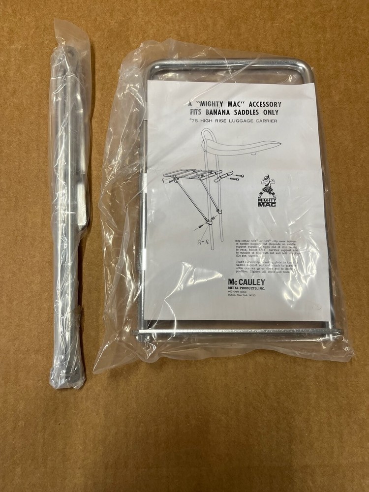 Mighty Mac Stingray & Krate Bicycle Rear 1/2" Sissy Bar Mounted Rack Only