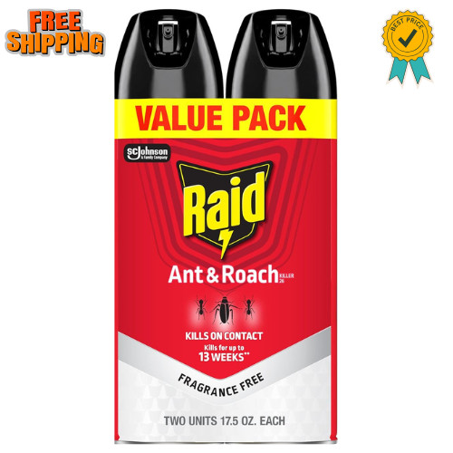 Raid Ant & Roach Killer, Fragrance Free Bug Killer for Home Use, Kills Bugs on C