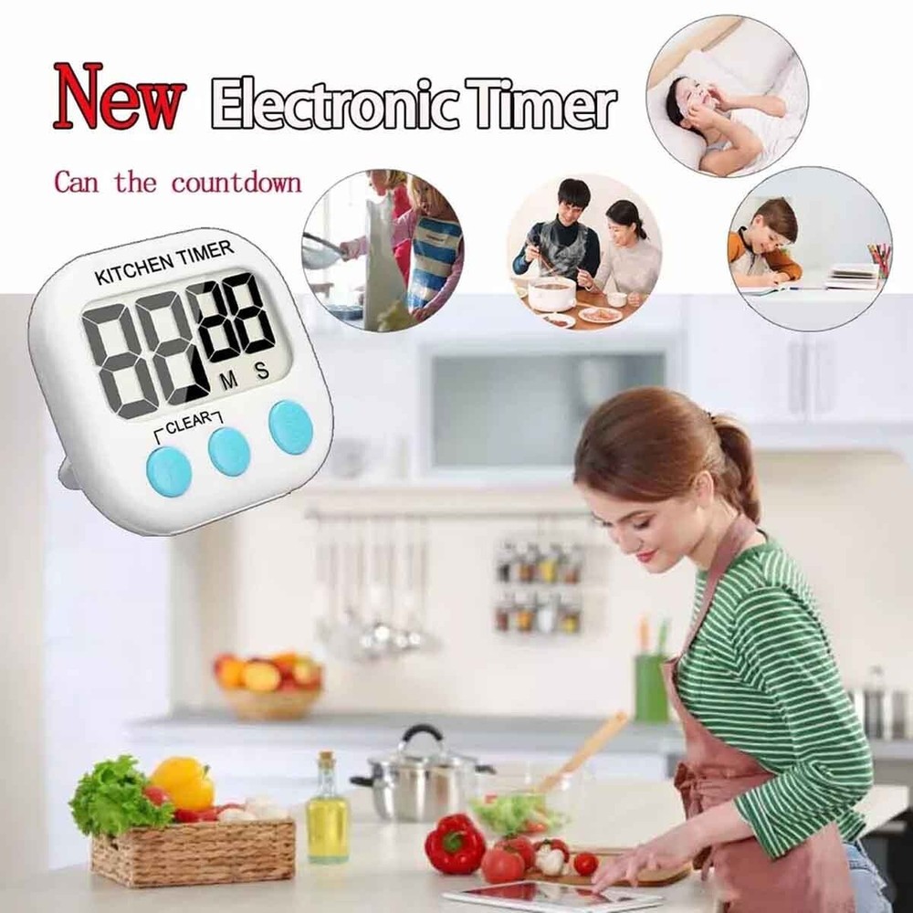 2 pack LCD digital kitchen timer magnetic countdown