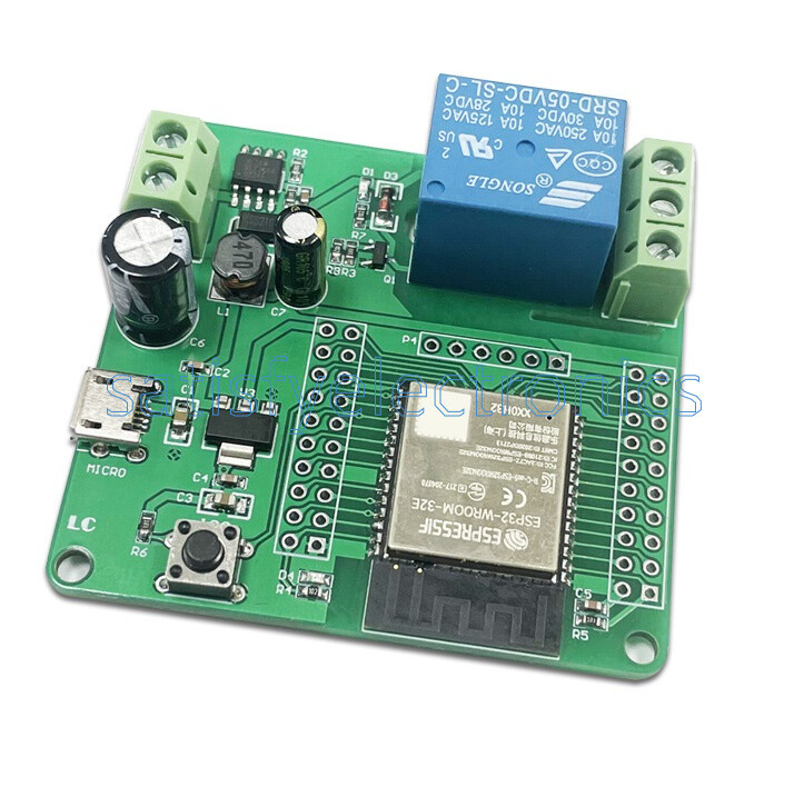 ESP32-WROOM Development Board Single Relay Module DC7-60V Micro USB 5V NEW