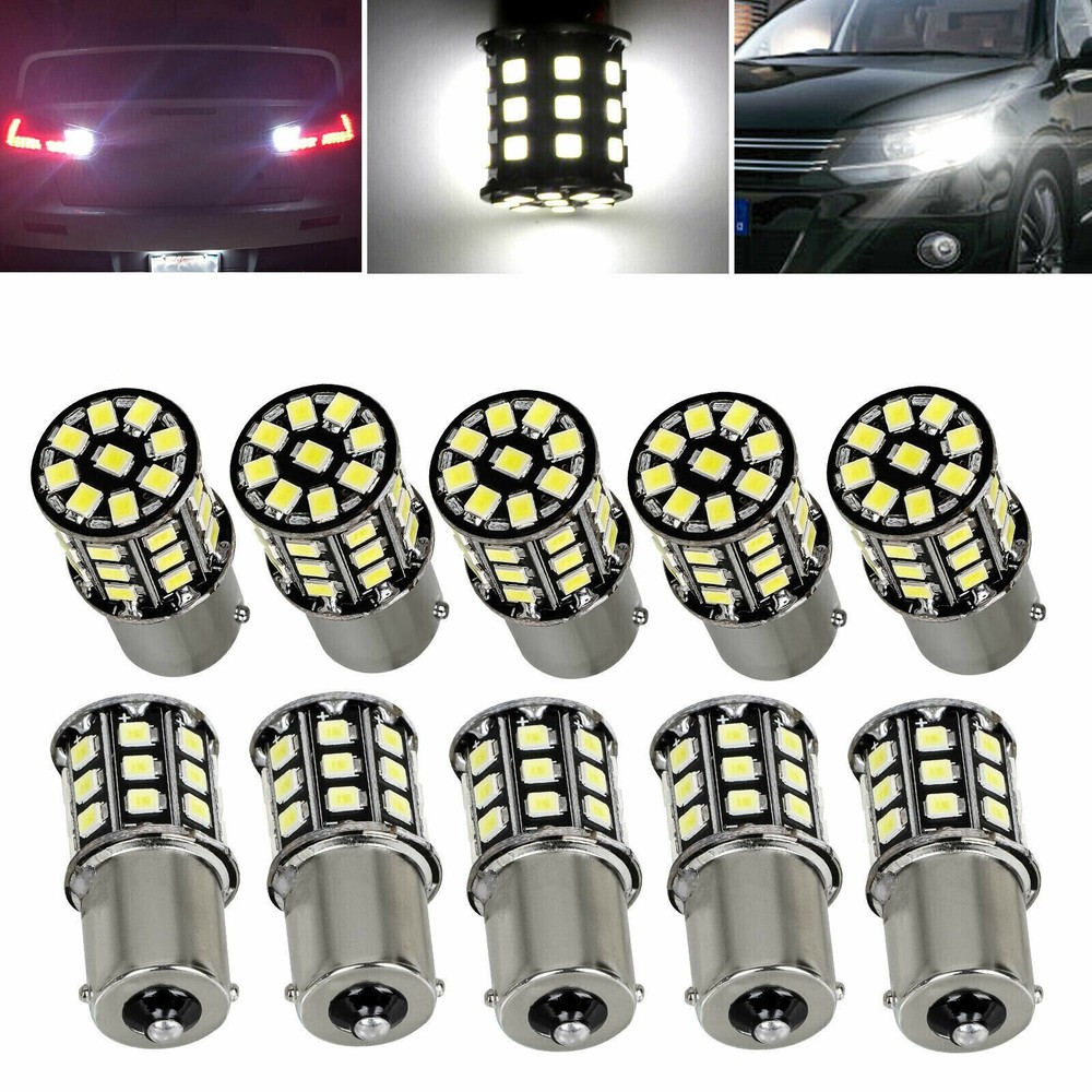 10x 1156 33SMD LED Tail Brake Stop Reverse Parking Turn Signal Light Bulb White