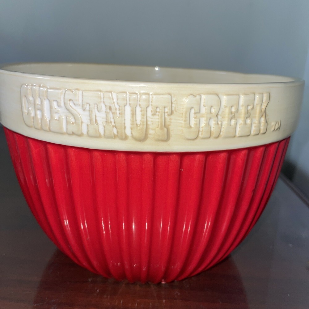 Chestnut Reek Red And Cream Trim Bowl