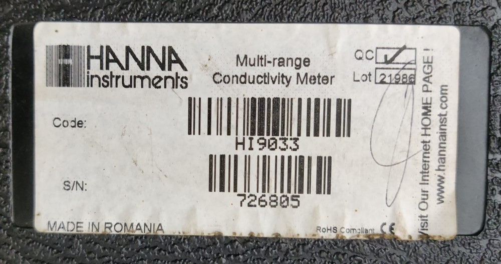 HANNA INSTRUMENTS HI9033 MULTI-RANGE CONDUCTIVITY METER