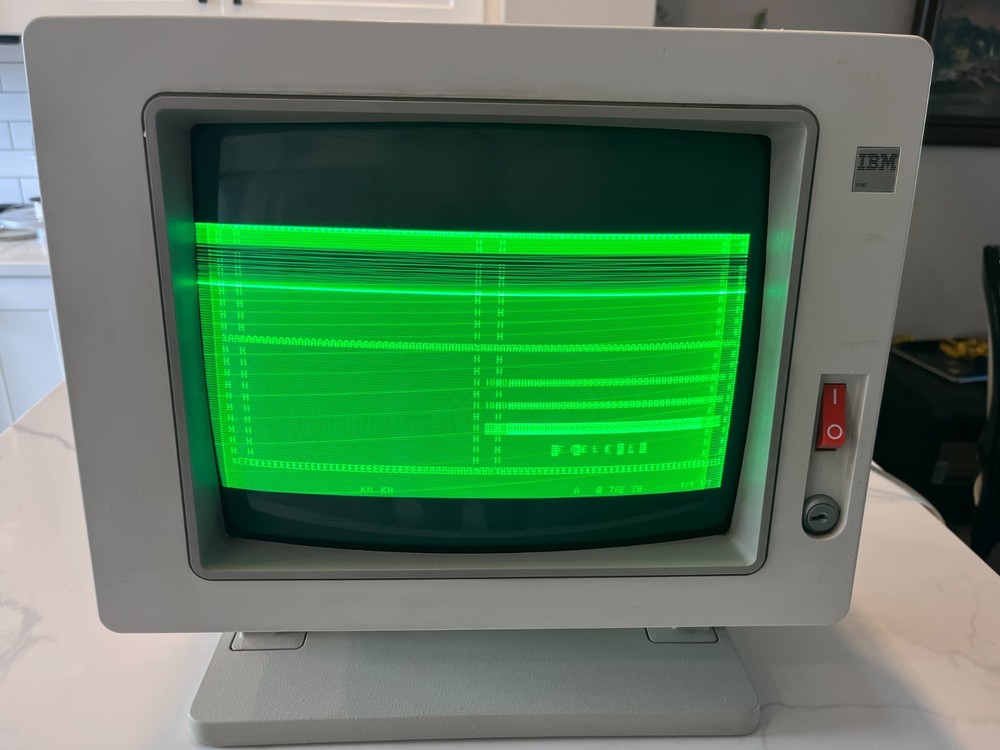 Vintage IBM 3180 Terminal – Powers On - Display Issues
