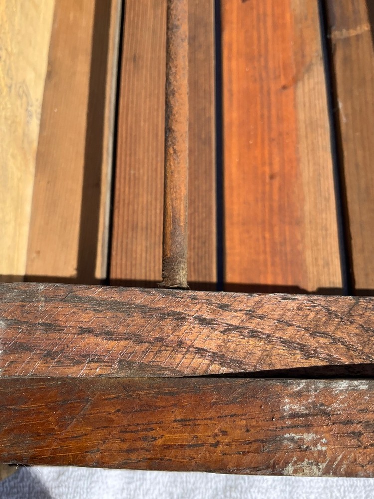 Vintage Folding Wooden Step Stool Seat