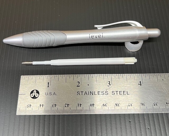 Absolut Level Vodka Silver Ballpoint Click Pen. Rare New!!
