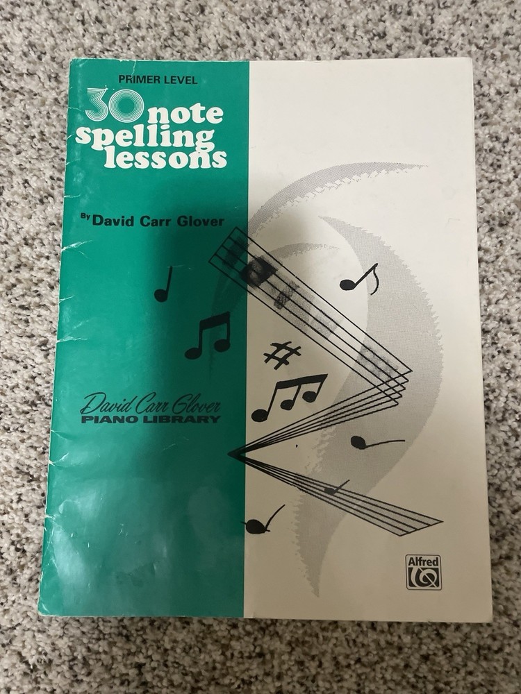 David Carr Glover Piano Primer 30 Note Spelling Lessons Used