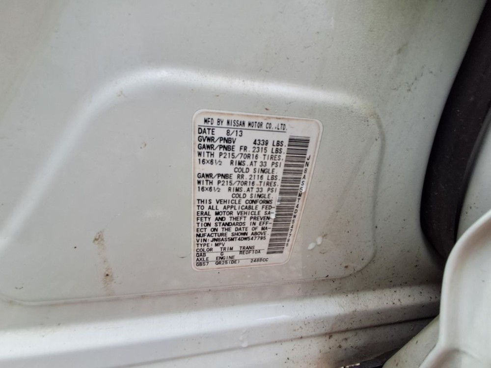 ROGUE 2013 Seat Rear 2739640