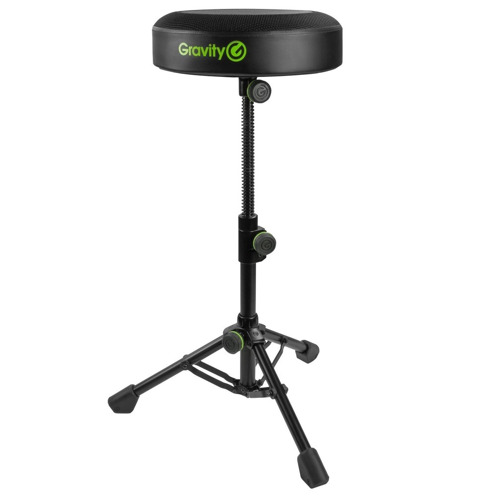 Gravity GFDSEAT1 Round Musicians Stool Foldable with Adjustable Height