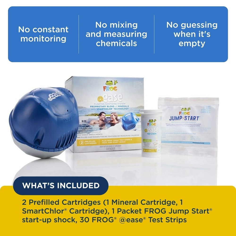 FROG @ease Hot Tub Floating Sanitizing System – SmartChlor & Mineral Technology