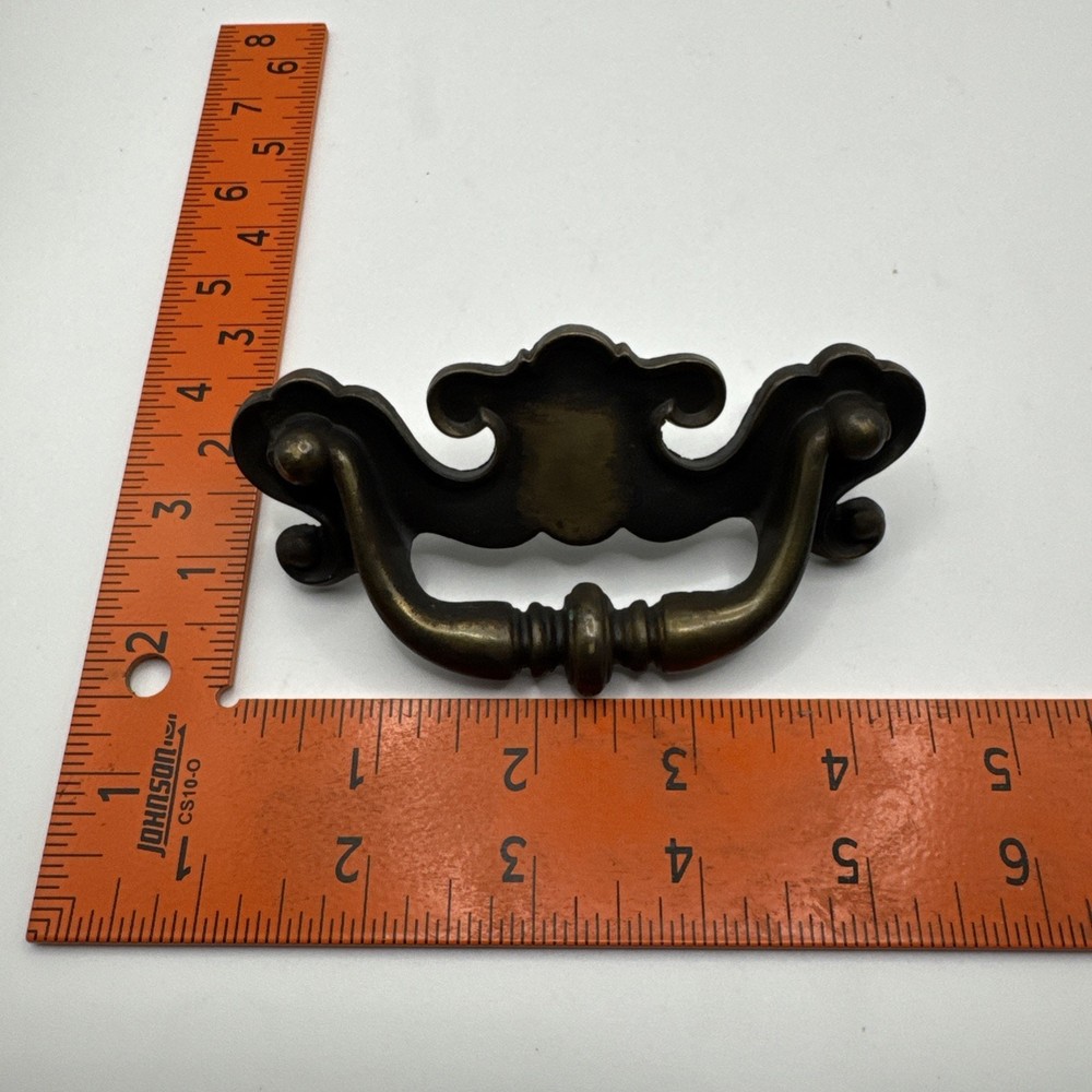 Vintage Brass Drawer Pull 4 1/2" Keeler #7538 Hardware Handle