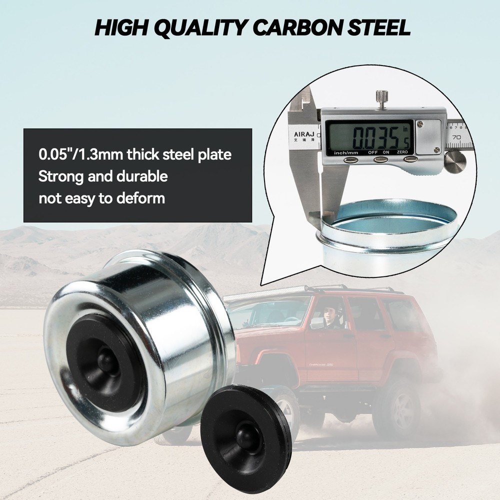 4Pcs 2.44" Trailer Bearing Dust Cap, Bearing Buddy Caps, Trailer Axle Grease Cap