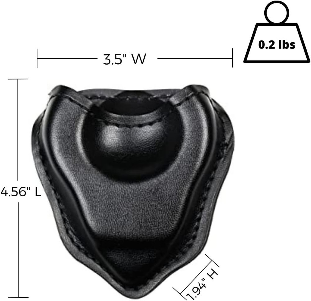 Bianchi Model 090 Open Top Handcuff Case, Plain Black