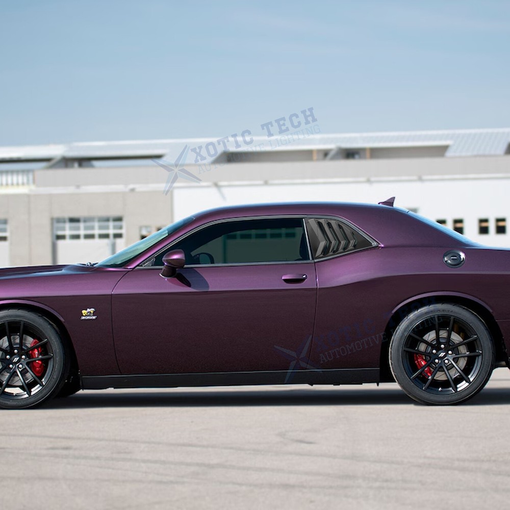 Car Exterior Rear Side Window Louvers Windshield Trim for Dodge Challenger 2008+
