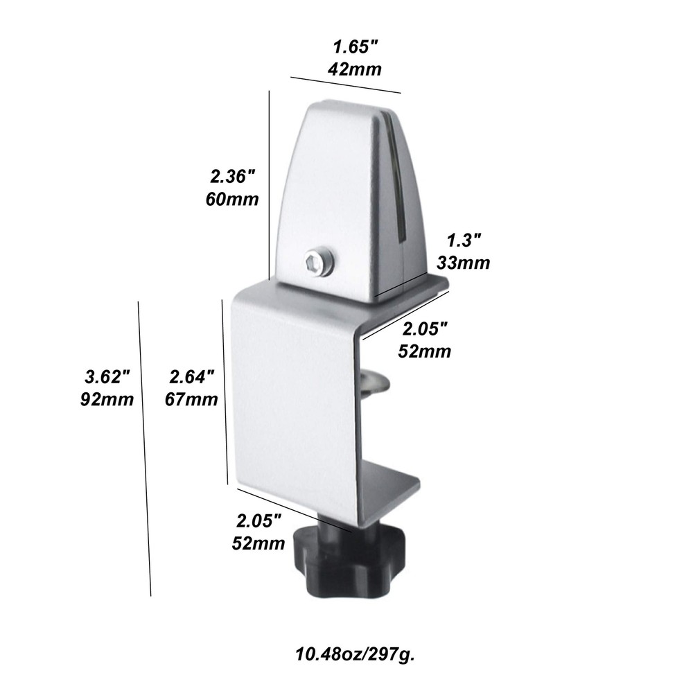Sneeze Guard Support Clamp Adjustable Partition Holder 4 Pack Desk Divider