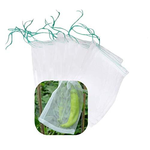 4 Pack Garden Bug Netting Insect Barrier Plant Mesh Netting with Drawstring