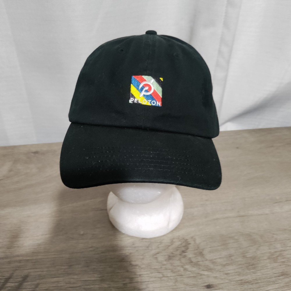 NWT Peloton Homecoming Sports Baseball Black Adjustable Strapback Hat Cap