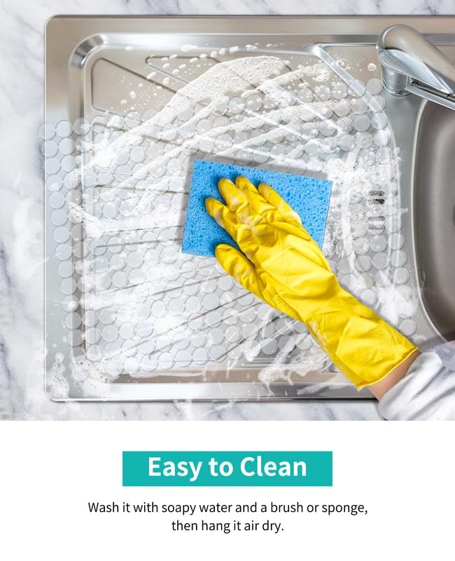 Bligli 2-Pack Kitchen Sink Mat: PVC Adjustable Sink Protector | Sink liner Pad |