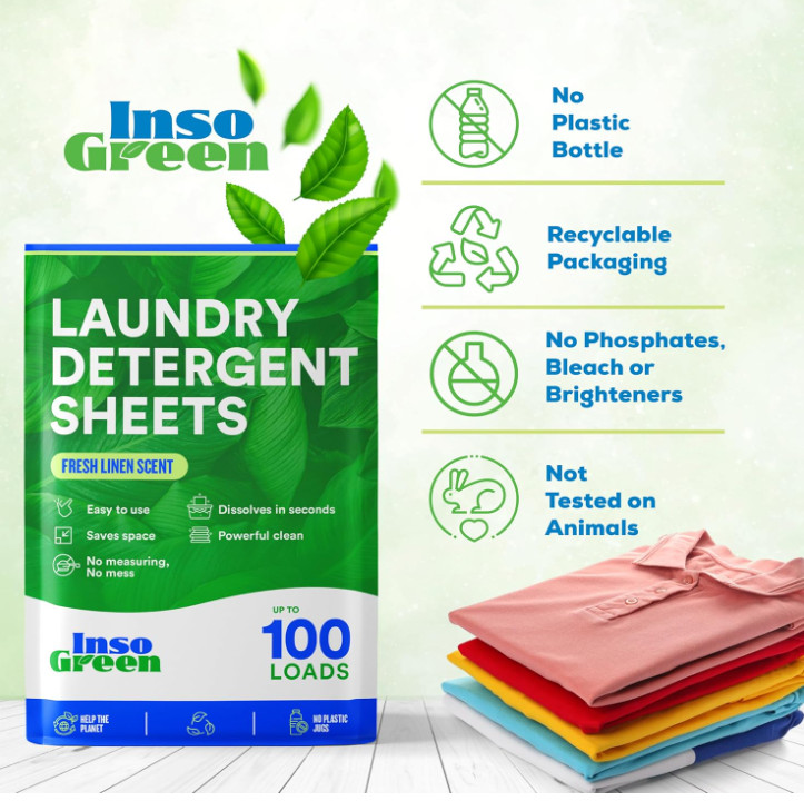 Laundry Detergent Sheets – 100 Loads - Eco Washer Sheets Detergent