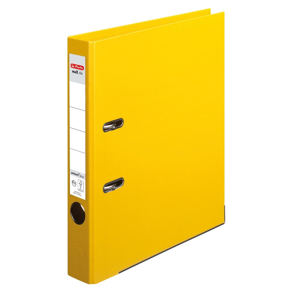 Herlitz Ring Binder – Yellow 10834778 Polypropylene (PP) (Polypropylene (PP) Rin
