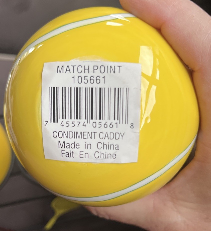 Tennis Ball Match Point condiment caddy
