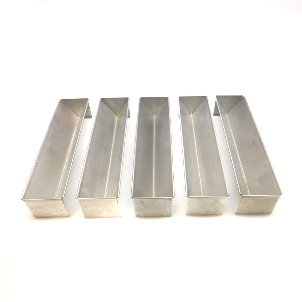 (5) Ateco 4922 Terrine Pate Mold Rectangular/Cone Shaped Bottom, Stainless Steel